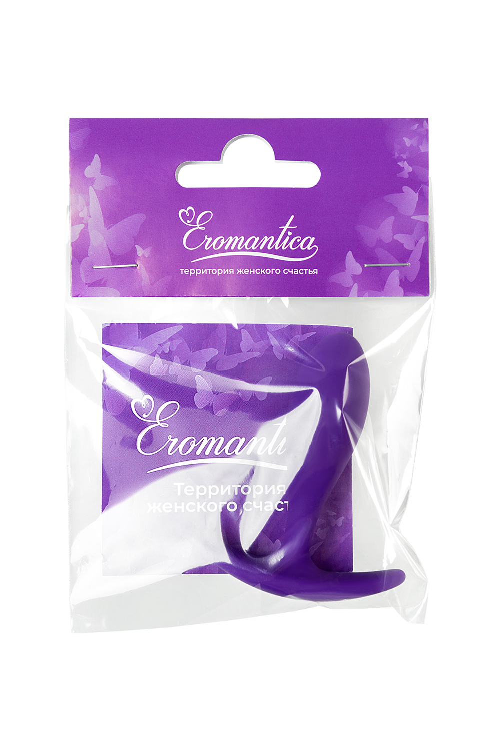 Анальная втулка Eromantica Magic, силикон, фиолетовая, 7,2 см, Ø 2 см. Фото N6
