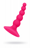 Анальная втулка POPO Pleasure by TOYFA «Шарики», силикон, розовая, 10 см, Ø 2,5 см