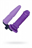Сменная двойная насадка для секс машин Diva, фаллос, TPR, фиолетовая, 16 см