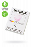 Презервативы masculan  Pur № 3 утонченные, 18,5 см, 5.3 см, 3 шт. фото 1